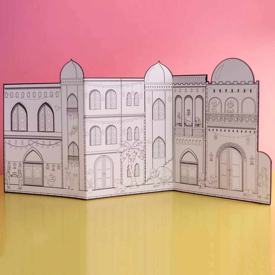 3D Paper Mosque: Build & Color Your Own Mosque