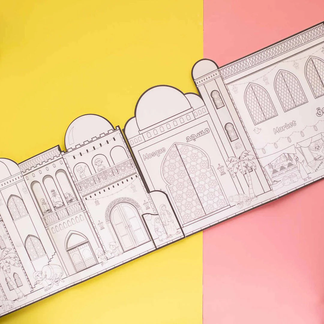 3D Paper Mosque: Build & Color Your Own Mosque