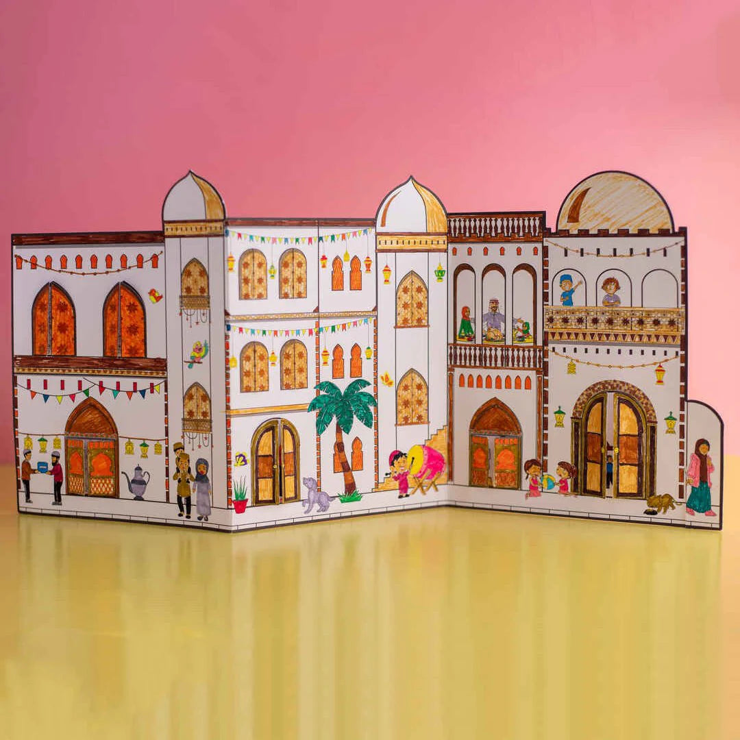3D Paper Mosque: Build & Color Your Own Mosque