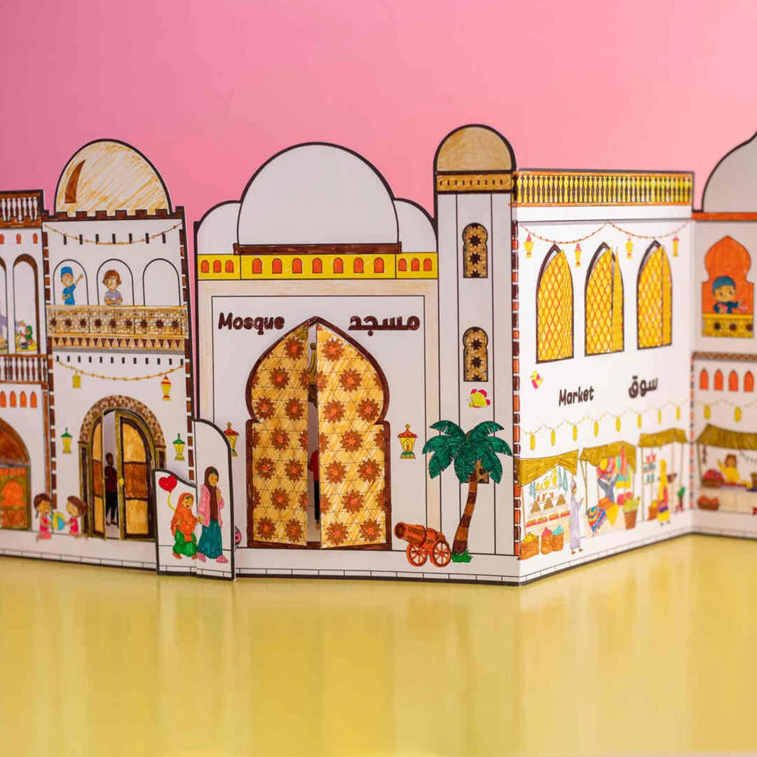 3D Paper Mosque: Build & Color Your Own Mosque