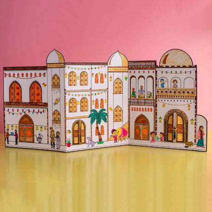 3D Paper Mosque: Build & Color Your Own Mosque